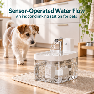 Fontaine à eau automatique pour animaux de compagnie de 1,5 L avec capteur et filtre circulant pour chats et petits chiens - Product Image 5