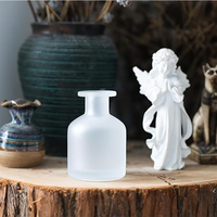 Désodorisant de luxe Bâton de rotin écologique givré Diffuseur de roseau en verre Bouteille avec boîte d'emballage