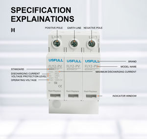 USFULL DC SPD 2P/3P 500V 600V 800V 1000V 1200V 1500V protezione protezione contro le sovratensioni dispositivo <span class=keywords><strong>di</strong></span> protezione per sistema solare - Product Image 3