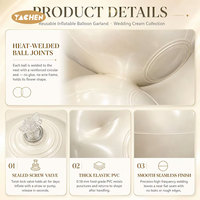 Kit d'arche de guirlande de ballons gonflables réutilisables en PVC YACHEN OEM pour décorations de mariages, anniversaires et événements