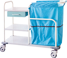 Keling Medical KL-TC007 Medical Hospital Furniture Cheap <strong>Dressing</strong> Dirty Solid Linen Laundry <strong>Trolley</strong> Portable <strong>Dressing</strong> <strong>Trolley</strong> - Product Image 4