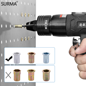 Remachadoras de aire de pistola de tuercas remachadoras neumáticas industriales SURMA con cabeza de pistola de tuercas y tapa para remachado de tuercas - Product Image 3