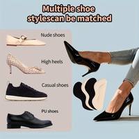 DAMEI – Lot de 2 coussinets de talon auto-adhésifs pour femmes, 0,7 cm d'épaisseur, pour le soin des pieds, forme lèvre