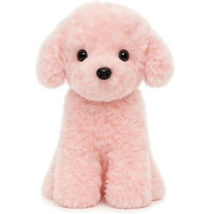 Peluche B977 a Forma di Cane <span class=keywords><strong>Barboncino</strong></span> Rosa, Giocattoli Morbidi per Bambine, Neonati, Compleanno, Pasqua, Natale, Finto Pelo Sintetico - Product Image 1