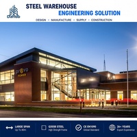 Almacén de Estructura de Acero Resistente a Ciclones de 100 km/h, Edificio Metálico Prefabricado para Logística Industrial Costera