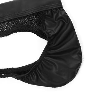 <span class=keywords><strong>Slip</strong></span> da <span class=keywords><strong>Uomo</strong></span> in <span class=keywords><strong>Pelle</strong></span> Verniciata con Cuciture a Rete, Sexy, a Vita Bassa, Trasparente, con Tasca a U Convessa, Sportivo e Traspirante - Product Image 6