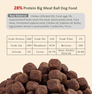 Vente en gros de nourriture en vrac riche en protéines pour chien Teddy sans grain viande fraîche nourrissante 20kg nourriture sèche pour chien adulte - Product Image 3