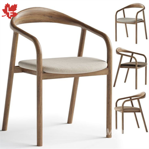 Chaise Neva en bois de noyer massif pour restaurant nordique, chambre d'hôtel <span class=keywords><strong>et</strong></span> maison - Product Image 6