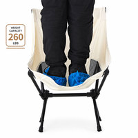 Chaise de camping pliante Moon Chair d'extérieur, chaise de relaxation légère avec structure en tube d'acier en X et tissu Oxford 600D respirant
