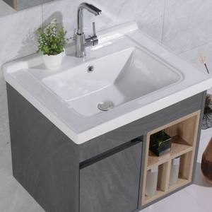 Lavabo en céramique de bonne qualité, évier, meuble de salle de bain au <span class=keywords><strong>sol</strong></span>, panneau écologique, vanité de salle de bain murale avec miroir - Product Image 6