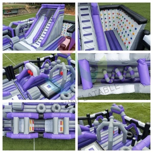 Parcours d'obstacles gonflable géant OEM, château gonflable commercial en PVC avec toboggan pour les festivals et les cé<span class=keywords><strong>l</strong></span>ébrations en plein air - Product Image 4