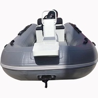 1.2mm pvc 14 pieds coque en aluminium semi-rigide nervure gonflable rigide 450 bateau accepter une conception personnalisée