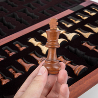 15 "Magnetic Wooden Chess Sets Schach Checkers Set mit 2 Extra Queens Faltbares Holz schachspiel Board Handmade Portable