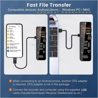 Grabadora Digital con Activación por Voz, 64GB de Memoria, Entrada de Línea PCM, Precio de Fábrica, Compatible con Conector de 3.5MM