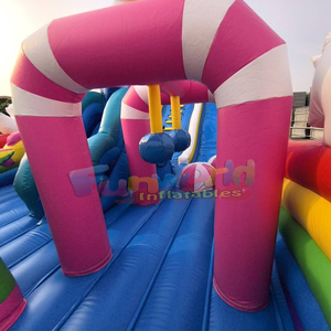 Parque de juegos inflable gigante para niños al aire libre con tobogán inflable de unicornios para niños pequeños - Product Image 5