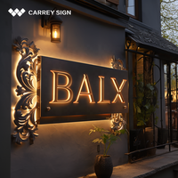 Enseigne publicitaire personnalisée Carrey Sign, enseigne de magasin extérieure avec lettres en relief LED, fabrication d'enseignes commerciales, logo 3D pour boutique