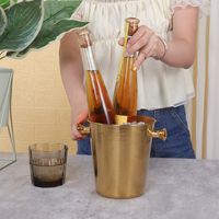Accessoires de Bar en acier inoxydable OEM, Direct d'usine, personnalisé, bouteille de bière de mariage, seau à glace de Service à Double paroi