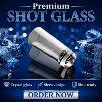 Lot de verres à shot QYL classiques transparents à base épaisse et durables, 1 paquet de 2 oz (60 ml) pour whisky, tequila, vodka, Hunan