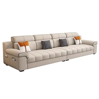 Modernes Minimalistisches Braunes Ecksofa-Set Zeitgenössische Wohnzimmerdekoration mit Stoffbezug