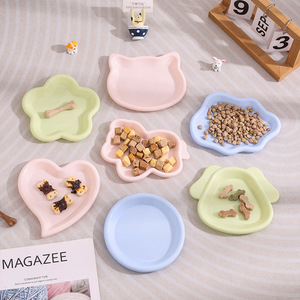 Bol de nourriture pour animaux de compagnie Youcheng, en plastique, couleur bonbon, pour chat et chien, bol simple pour animaux de compagnie - Product Image 1