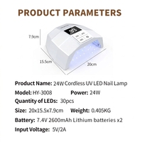 Lampe à ongles UV LED sans fil rechargeable 68W, sécheuse professionnelle pour vernis gel, pour salon de manucure, vente en gros