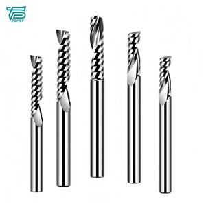 SRM cnc كربيد 1 الناي القاطع طحن حلزوني طاحونة واحدة نهاية الناي لخشب الأكريليك والألومنيوم مطحنة طرف واحد - Product Image 3