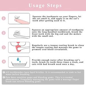 Fabricant chinois Shopify, ensemble de dentifrice pour animaux de compagnie à la saveur de <span class=keywords><strong>fromage</strong></span>, 2 brosses à dents pour chats - Product Image 6