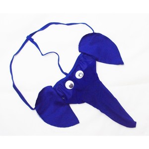 <b>Men</b> Sexy Cartoon Elephant <b>Thong</b> Underwear Low Rise Acrylic Fiber Temptation Lingerie Black Red Blue Leopard Print - Product Image 4