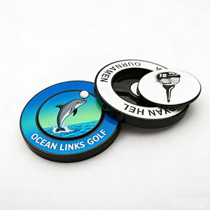 Marqueurs de balle de golf personnalisés avec motifs variés, fabriqués sur mesure en usine en Chine, accessoires de poker en forme de jeton - Product Image 3
