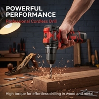 Perceuse sans fil au lithium 18V AOTUO, mini perceuse à main, batterie au lithium, kit combiné OEM