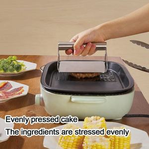 Aksesori pemanggang BBQ baja tahan karat Spatula memasak sekop <span class=keywords><strong>Burger</strong></span> tekan pembuat daging isi ulang - Product Image 4
