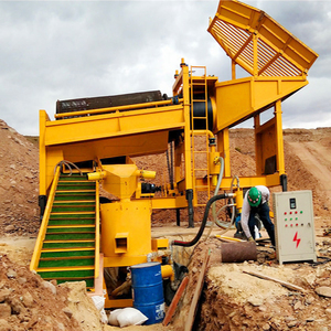 Trommel เครื่องซักผ้ามือถือความจุ5-10tph ขนาดเล็กสำหรับวางทองทราย - Product Image 6