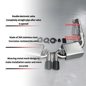Sistema <span class=keywords><strong>de</strong></span> <span class=keywords><strong>Escape</strong></span> Catback con Válvula Electrónica <span class=keywords><strong>de</strong></span> Alto Rendimiento <span class=keywords><strong>para</strong></span> Porsche Cayman R (987.2) 3.4 2011-2012, <span class=keywords><strong>Tubo</strong></span> <span class=keywords><strong>de</strong></span> <span class=keywords><strong>Escape</strong></span> <span class=keywords><strong>de</strong></span> Acero Inoxidable - Product Image 2