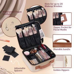 Multifunctional Travel <b>Makeup</b> Storage Bag Portable Handheld Cosmetic Bag with Zipper Pocket Toiletry Jewelry Organizer Bags - Product Image 3