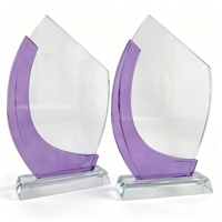 Trophée en cristal vierge en gros, trophée en cristal gravé sur mesure pour souvenirs et cadeaux de récompense