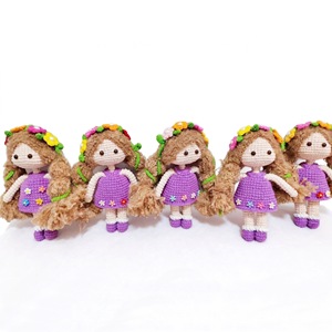 ตุ๊กตาเจ้าหญิงถักโครเชต์ทำมือจากผ้าฝ้าย ตุ๊กตาถักนุ่มนิ่มน่ารักสำหรับเด็กผู้หญิง ตุ๊กตาอามิกุมิขนนุ่ม ของสะสมตกแต่งบ้าน มีหลายตัวละคร - Product Image 1