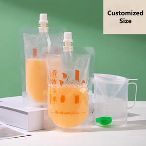 Commercio all'ingrosso 200ml 300ml su misura stampa beccuccio sacchetto di plastica succo di latte acqua bevanda liquida riutilizzabile per uso alimentare sacchetto di imballaggio - Product Image 6