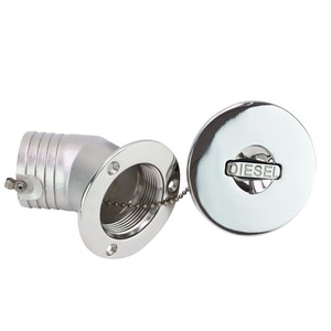 Shanghang Yeni Tekne Yakıt GAZ DİZEL SU Deposu Doldurma/güverte Doldurma Aparatı Açılı Boyunlu Anahtarsız Kapak Ayna Cilalı Gümüş 316 Denizcilik Kolay - Product Image 4