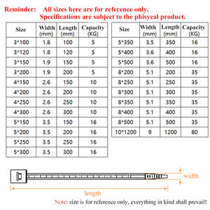 100 unidades/bolsa BAGLEADER 60 Bridas de plástico PP autoblocantes blancas para organizador de cables - Product Image 4