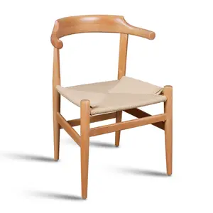 Siège de salle à manger en bois massif, mobilier nordique populaire scandinave