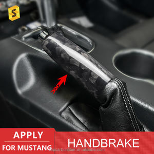 Couvre-frein à main en Fiber de carbone forgée ES pour Ford <span class=keywords><strong>Mustang</strong></span> 2015 à <span class=keywords><strong>2019</strong></span>, <span class=keywords><strong>accessoires</strong></span> d'intérieur de voiture - Product Image 2