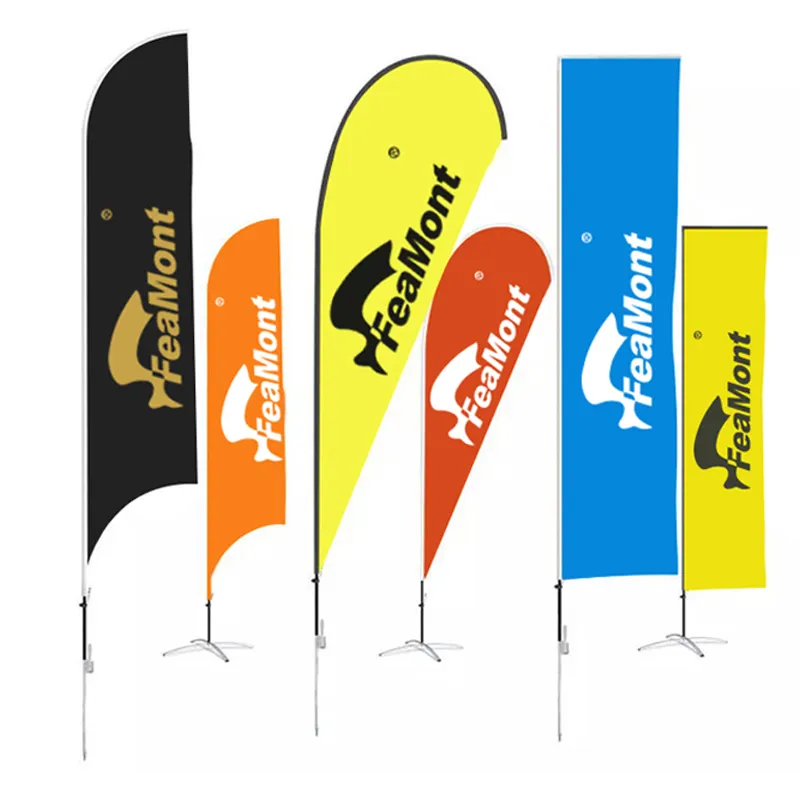 Aluminum Pole Advertising Car Wash Feather Flag