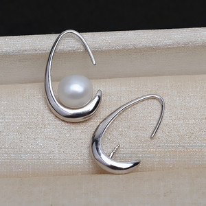Crochets d'oreille en argent S925 pour femmes, pour la création de boucles d'oreilles en perles avec plateau vide, accessoires de bijouterie semi-finis - Product Image 3