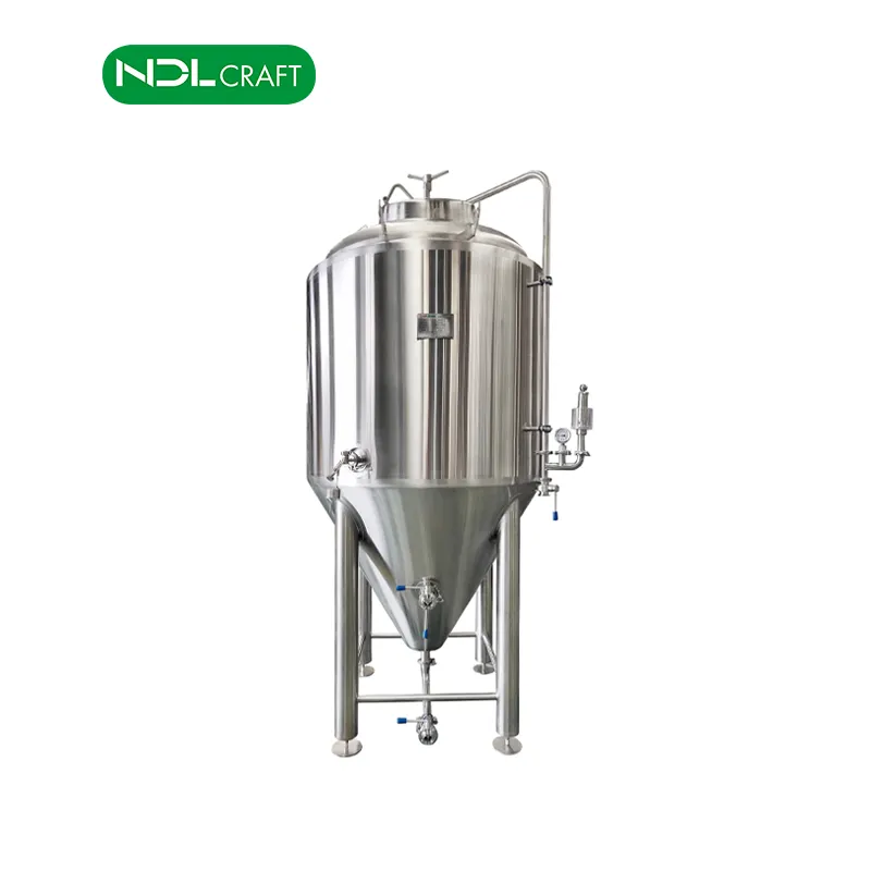 Fermentador conical revestido de aço inoxidável 300l 500l 1000l, equipamentos de fermentação de cerveja