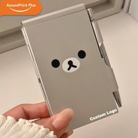 Carnet de notes miniature en aluminium rigide portable avec stylo assorti, logo personnalisé, bloc-notes de poche pour cadeaux promotionnels d'entreprise, papeterie