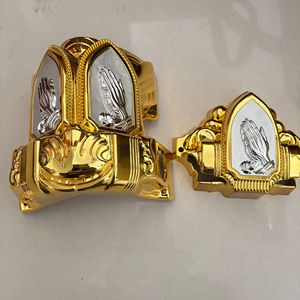 Angoli per Bara in Plastica Lucida Dorata di Alta Qualità, Sostituibili, con Motivo Decorativo, Forniture Funebri Cinesi - Product Image 2