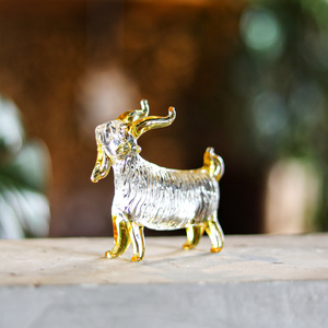 Yellow Crystal Sheep Polished Eco-Friendly Animal Print Folk Art Decor Figurine Collectible Home Decoration - Product Image 4
