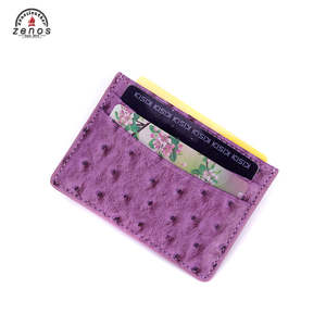 Tarjetero de Cuero PU con Diseño de Avestruz, Marca Zenos, Estilo Ejecutivo para Dama, con Protección RFID y Diseño Impreso, Personalizable con Logotipo - Product Image 5