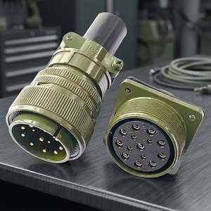 ขั้วต่อสายเคเบิล Amphenol MIL-C-5015 MS 5015 Connex แบบ 14 พิน ปลั๊กวงกลม สีเขียว สำหรับอุปกรณ์โดรน ผลิตในประเทศจีน - Product Image 2