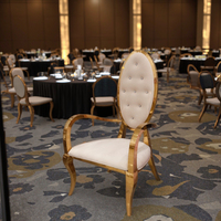 Fauteuils Big Arm King en acier inoxydable, mobilier moderne pour mariages et événements commerciaux, pour salon et occasions spéciales